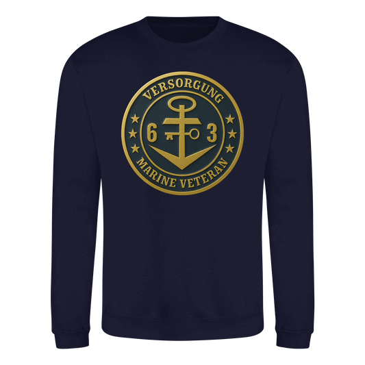 Marine Veteran 63er VERSORGUNG - Metalleffekt - Basic Sweatshirt