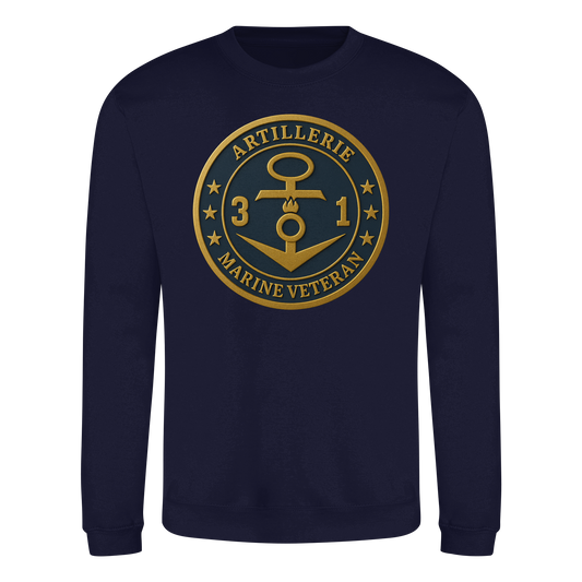 Marine Veteran 31er ARTILLERIE - Metalleffekt - Basic Sweatshirt