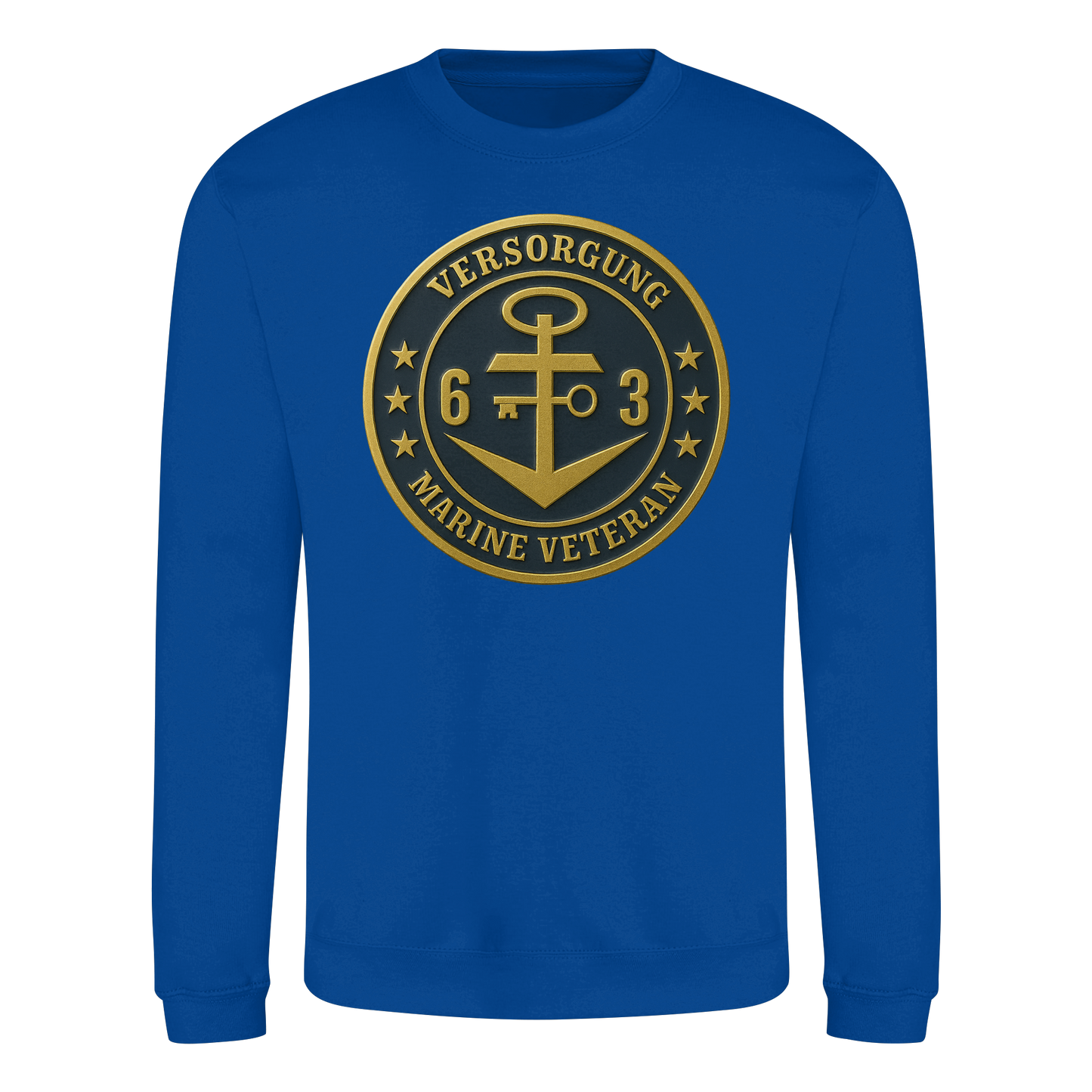 Marine Veteran 63er VERSORGUNG - Metalleffekt - Basic Sweatshirt