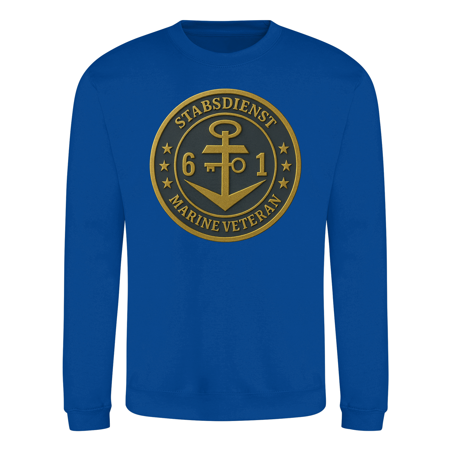 Marine Veteran 61er STABSDIENST - Metalleffekt - Basic Sweatshirt