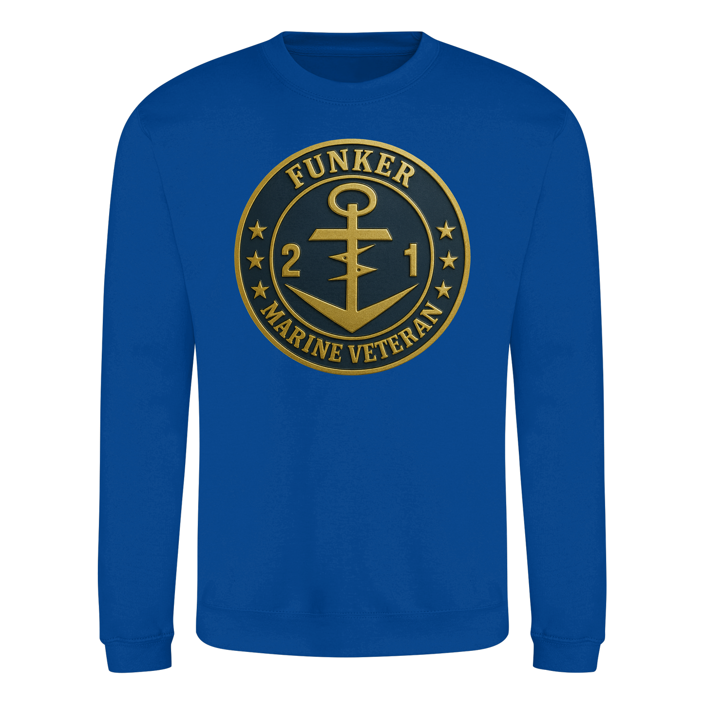 Marine Veteran 21er FUNKER - Metalleffekt - Basic Sweatshirt