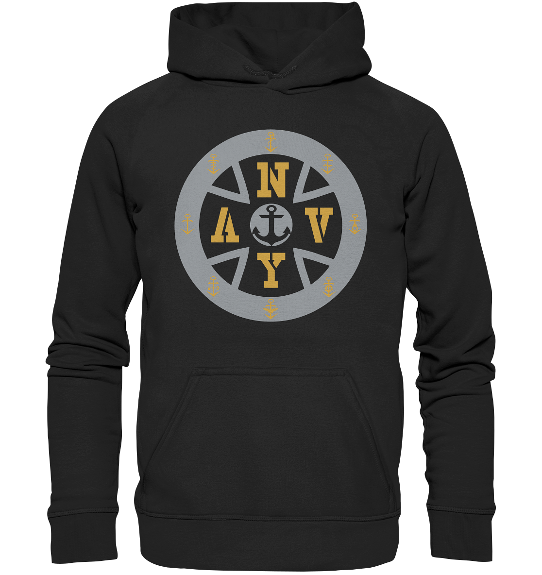 Logo Navy m. Verwendungsreihen - Basic Unisex Hoodie