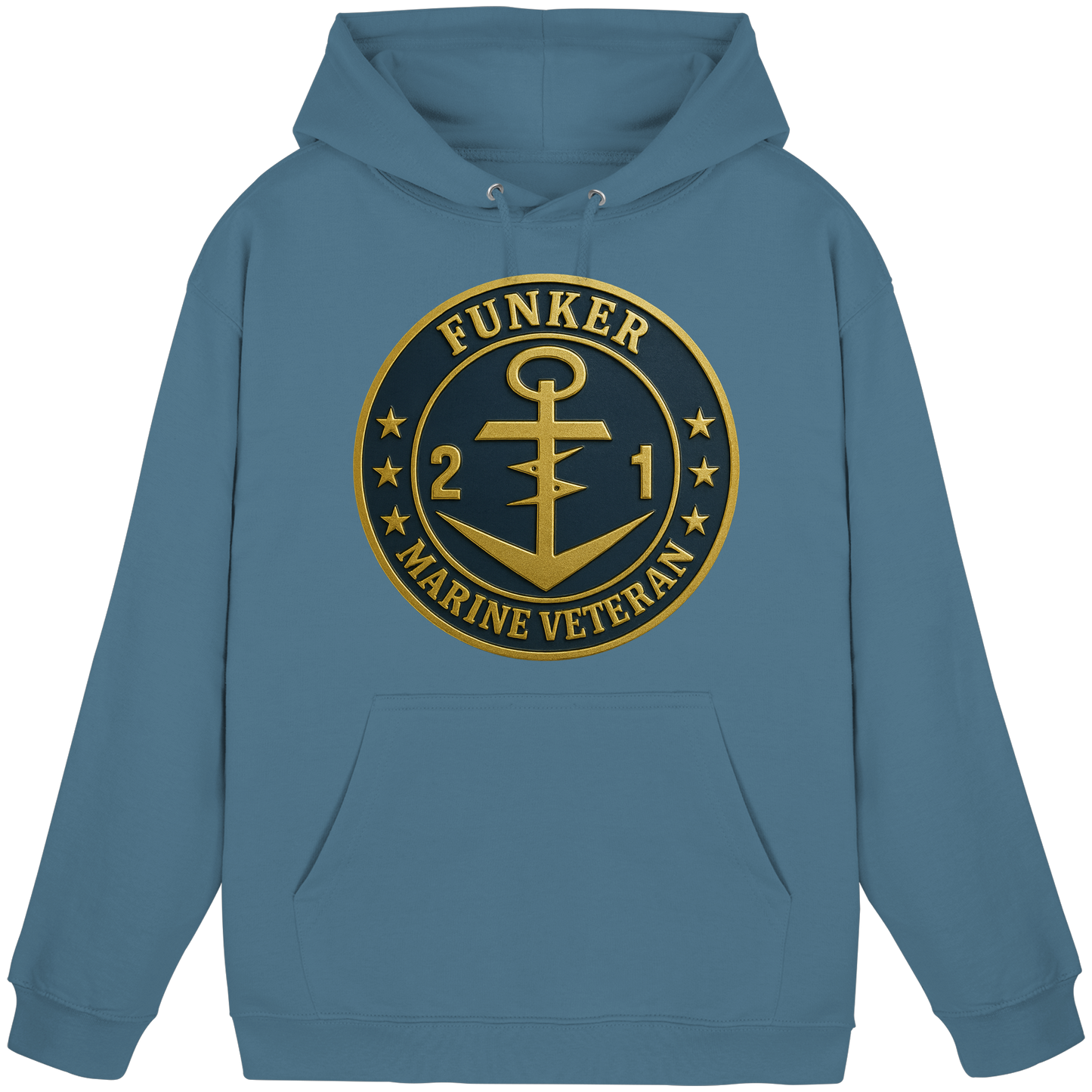 Marine Veteran 21er FUNKER - Metalleffekt - Basic Unisex Hoodie