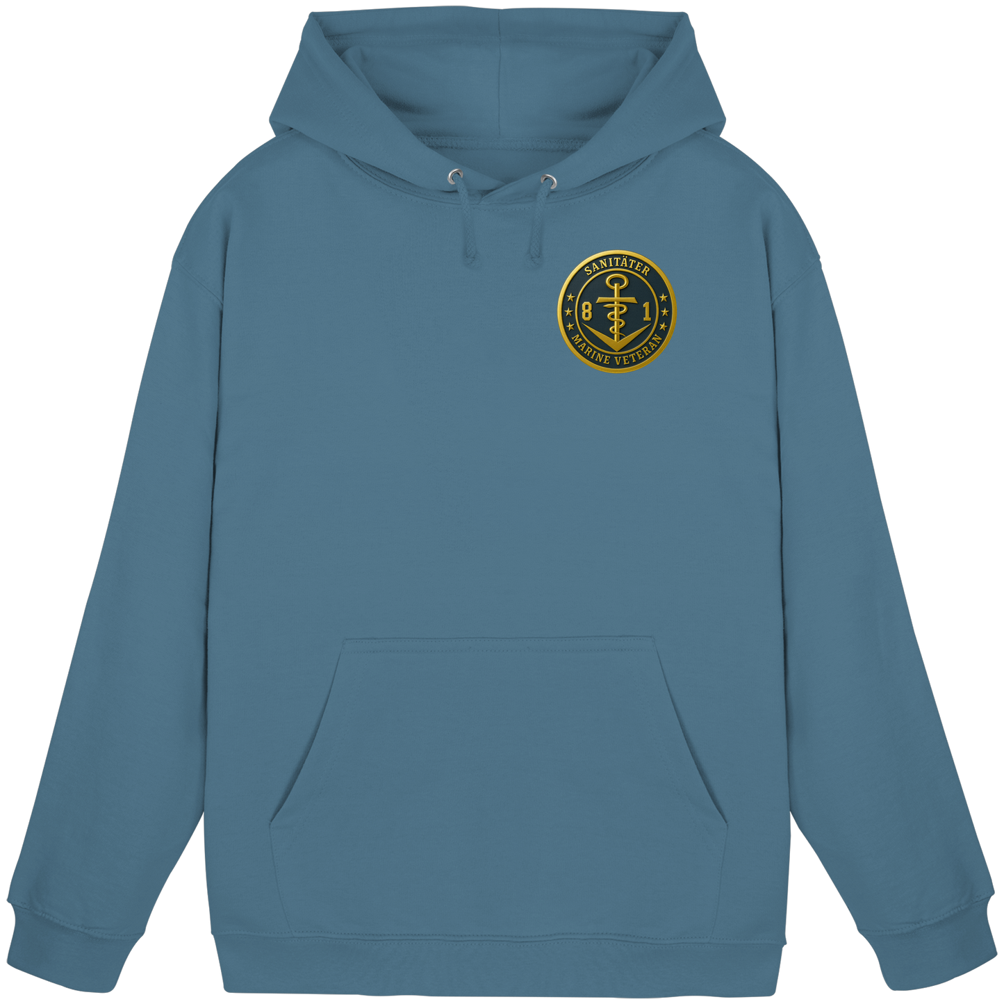 Marine Veteran 81er SANITÄTER - Metalleffekt - Basic Unisex Hoodie
