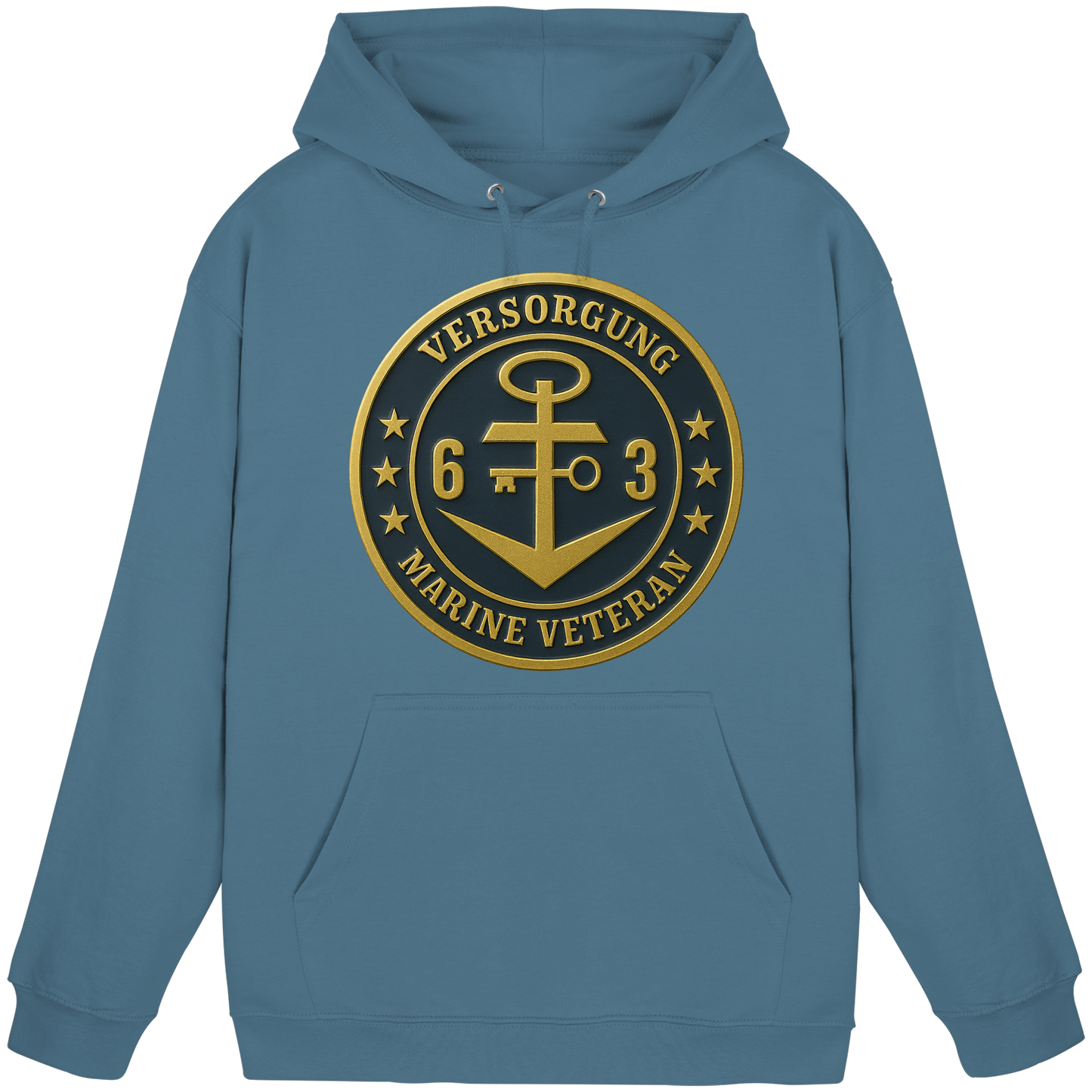 Marine Veteran 63er VERSORGUNG - Metalleffekt - Basic Unisex Hoodie