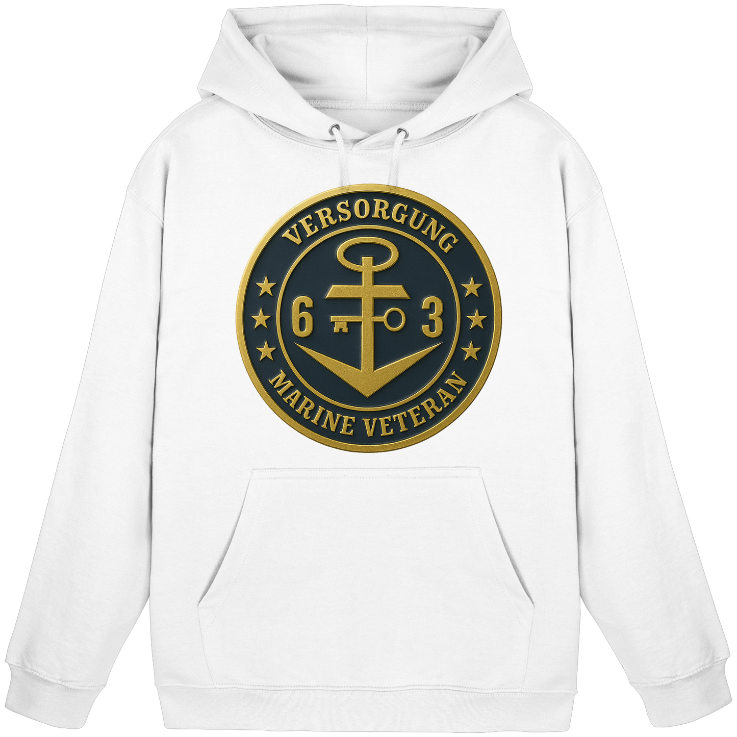 Marine Veteran 63er VERSORGUNG - Metalleffekt - Basic Unisex Hoodie