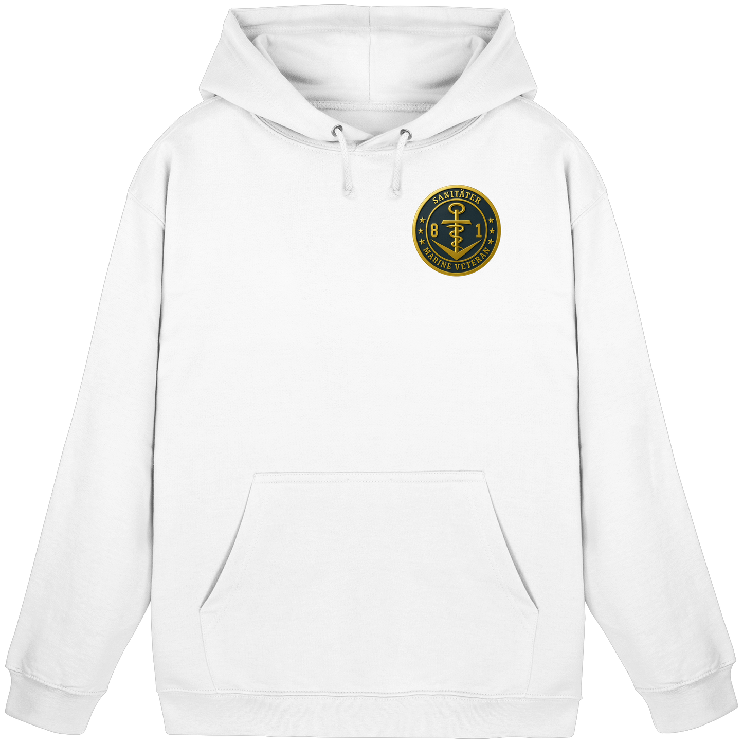 Marine Veteran 81er SANITÄTER - Metalleffekt - Basic Unisex Hoodie