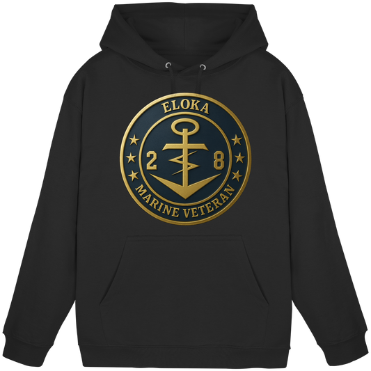 Marine Veteran 28er ELOKA - Metalleffekt - Basic Unisex Hoodie