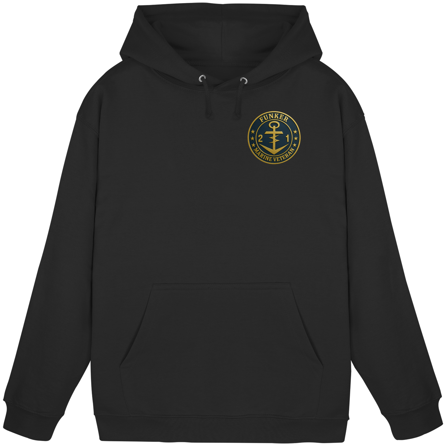 Marine Veteran 21er FUNKER - Metalleffekt - Basic Unisex Hoodie