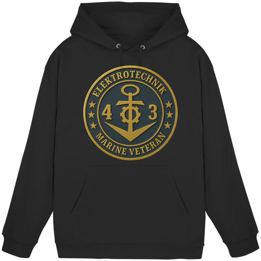 Marine Veteran 43er ELEKTROTECHNIK - Metalleffekt - Basic Unisex Hoodie