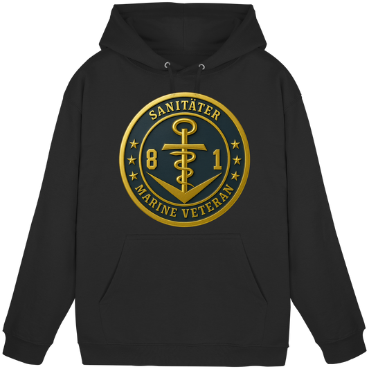 Marine Veteran 81er SANITÄTER - Metalleffekt - Basic Unisex Hoodie
