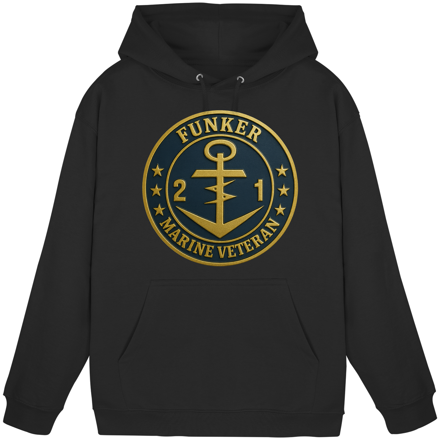 Marine Veteran 21er FUNKER - Metalleffekt - Basic Unisex Hoodie