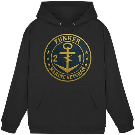 Marine Veteran 21er FUNKER - Metalleffekt - Basic Unisex Hoodie