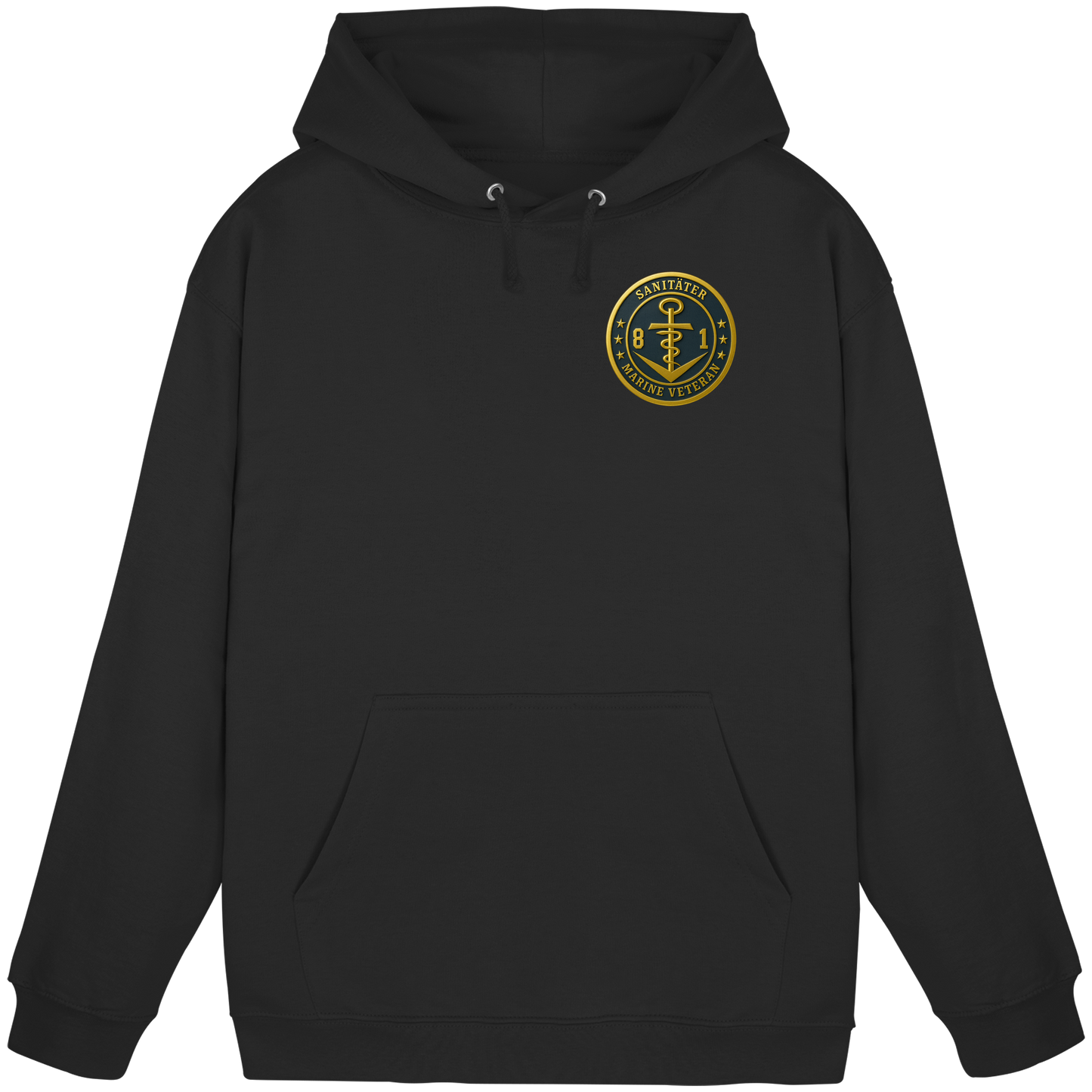 Marine Veteran 81er SANITÄTER - Metalleffekt - Basic Unisex Hoodie