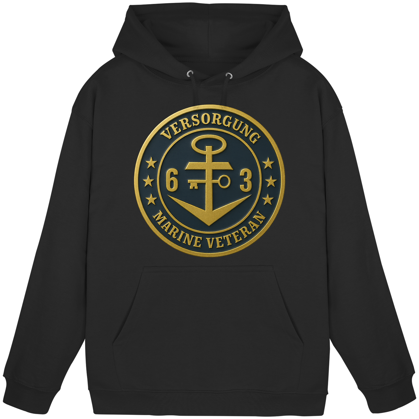 Marine Veteran 63er VERSORGUNG - Metalleffekt - Basic Unisex Hoodie