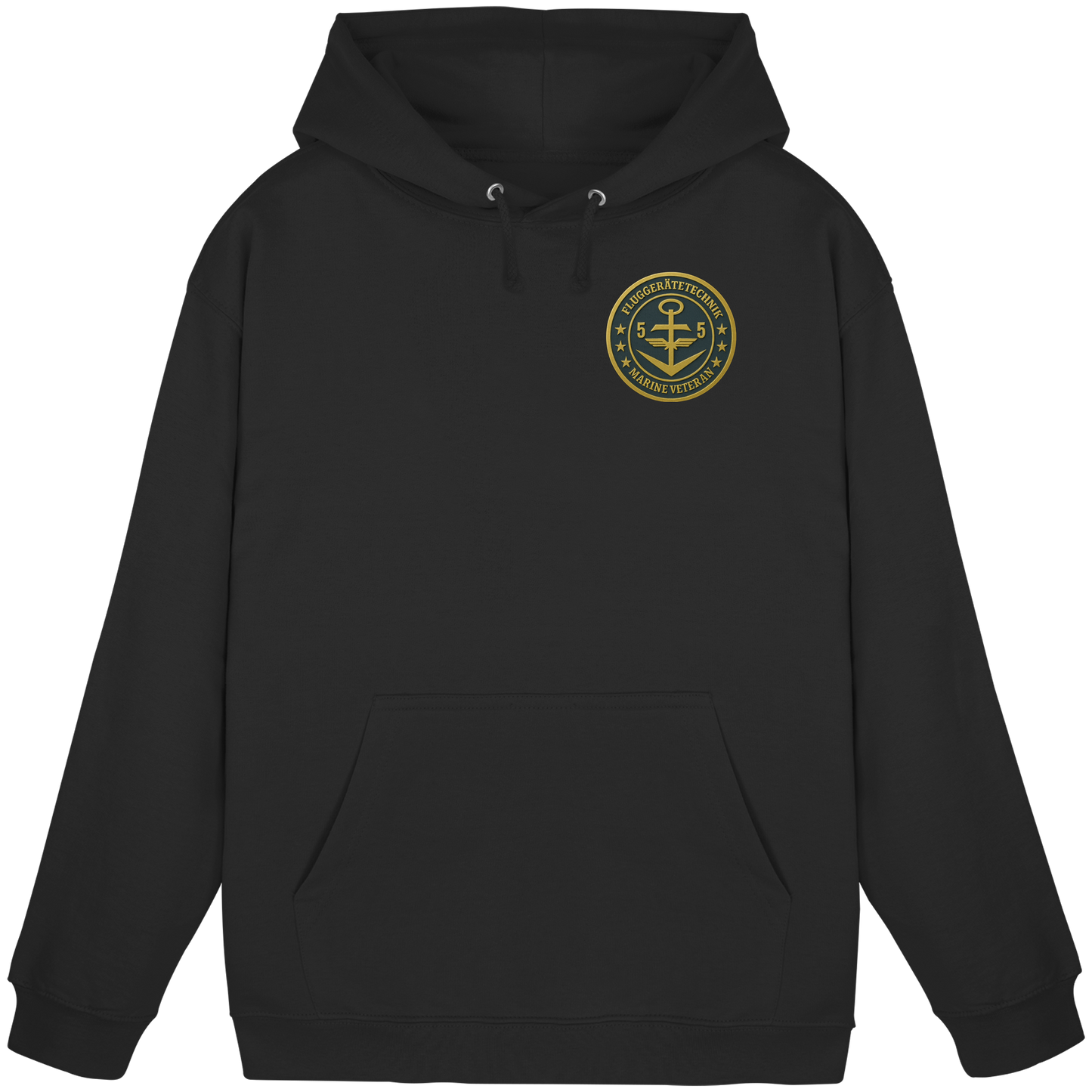 Marine Veteran 55er FLUGGERÄTETECHNIK - Metalleffekt - Basic Unisex Hoodie