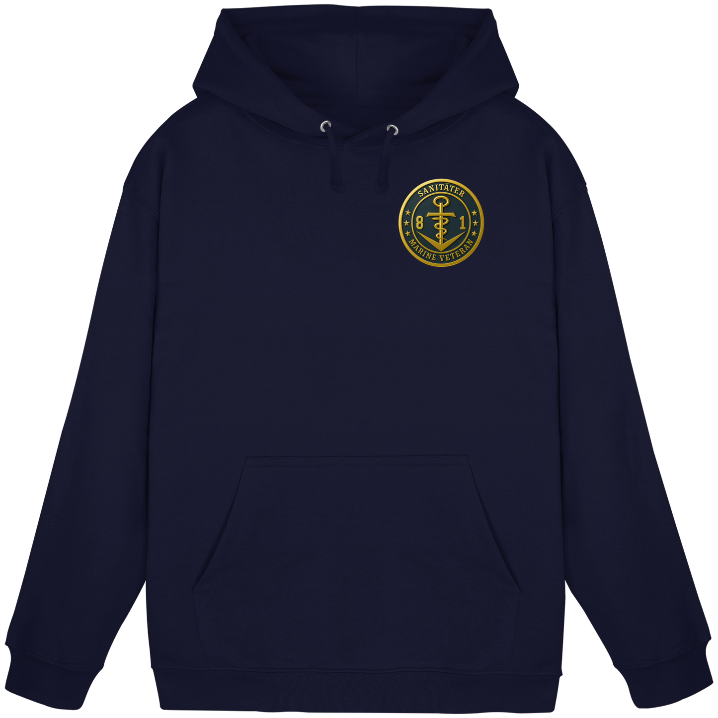 Marine Veteran 81er SANITÄTER - Metalleffekt - Basic Unisex Hoodie