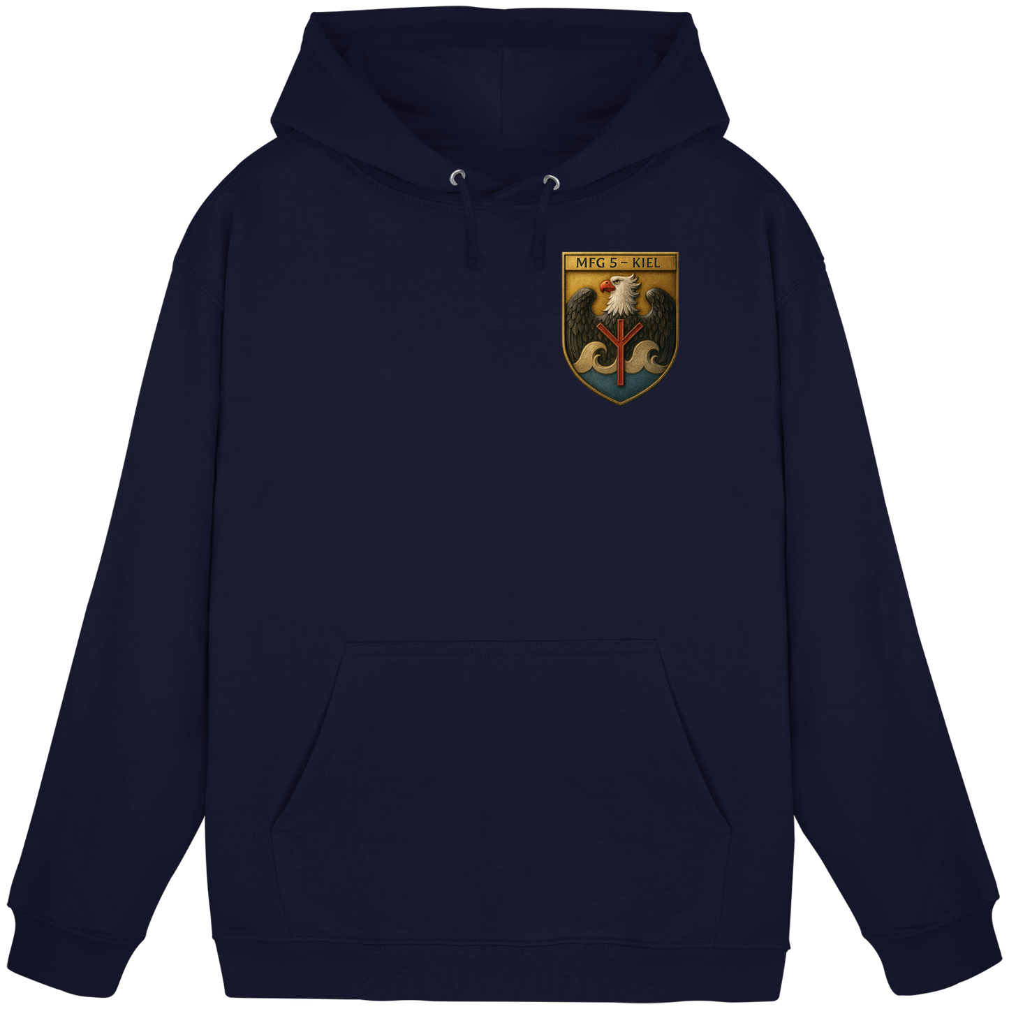 Wappen MFG5 - KIEL - Metalleffekt - Basic Unisex Hoodie