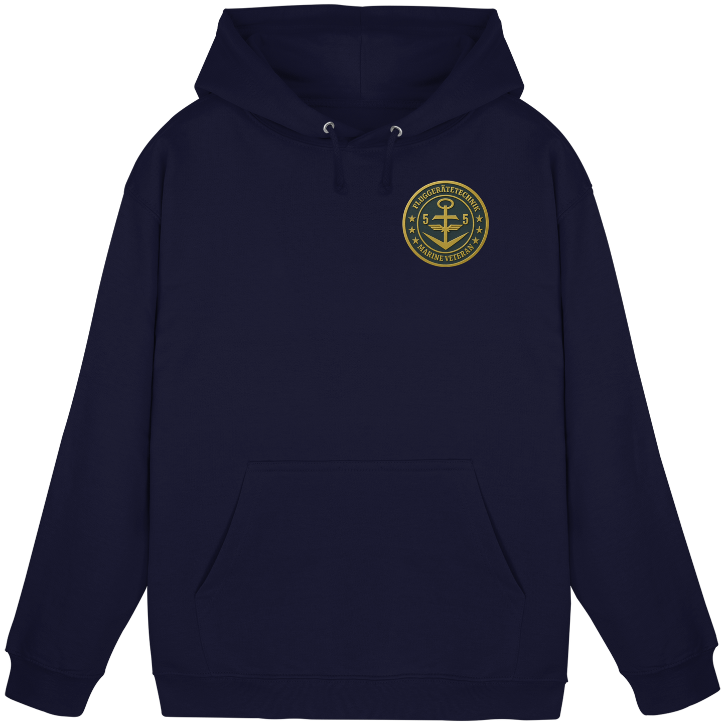 Marine Veteran 55er FLUGGERÄTETECHNIK - Metalleffekt - Basic Unisex Hoodie