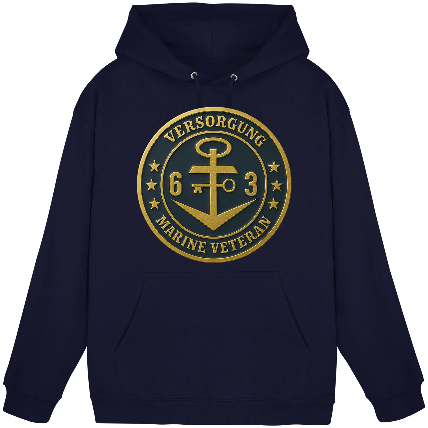 Marine Veteran 63er VERSORGUNG - Metalleffekt - Basic Unisex Hoodie