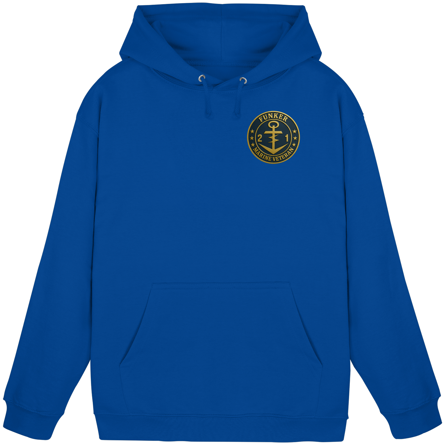 Marine Veteran 21er FUNKER - Metalleffekt - Basic Unisex Hoodie