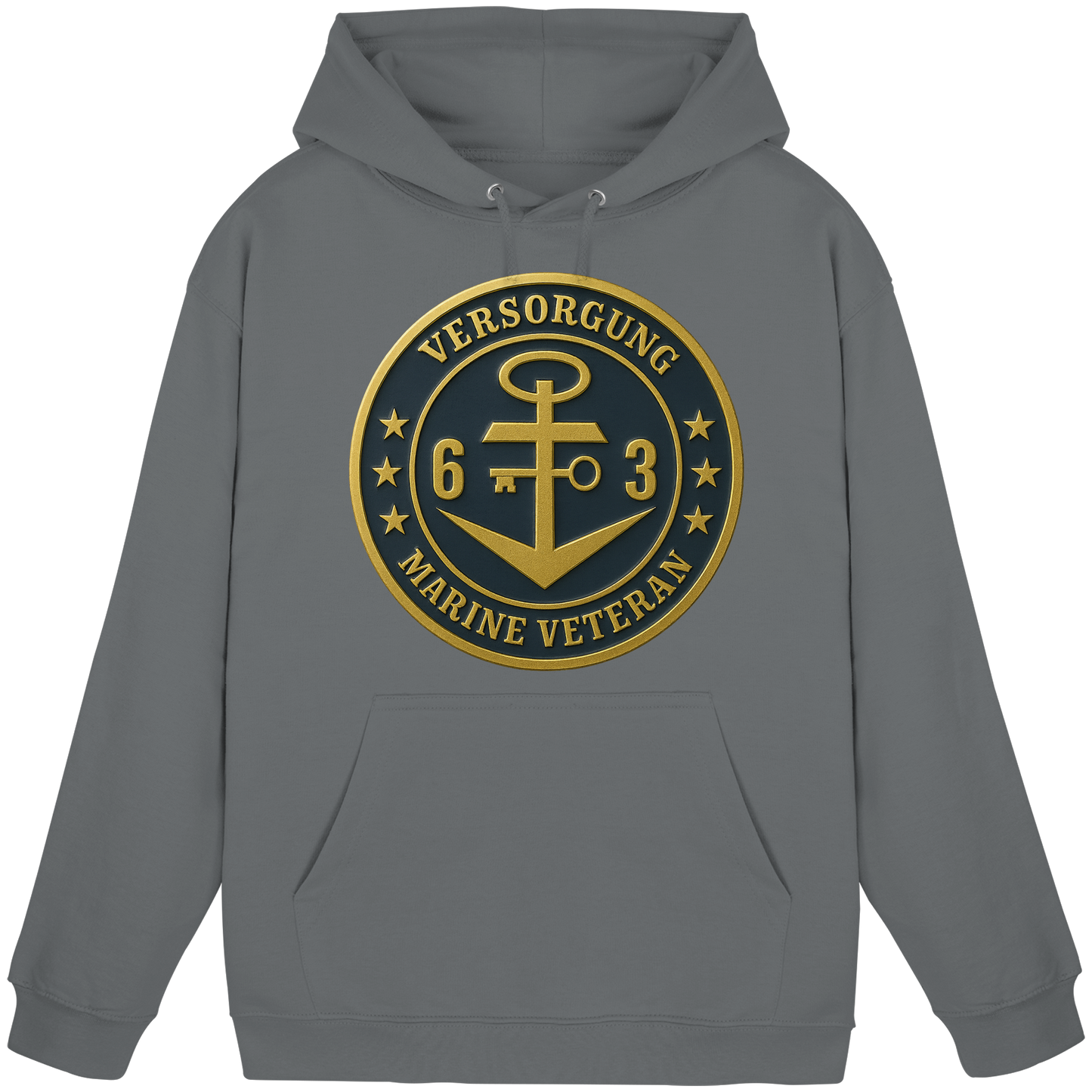 Marine Veteran 63er VERSORGUNG - Metalleffekt - Basic Unisex Hoodie