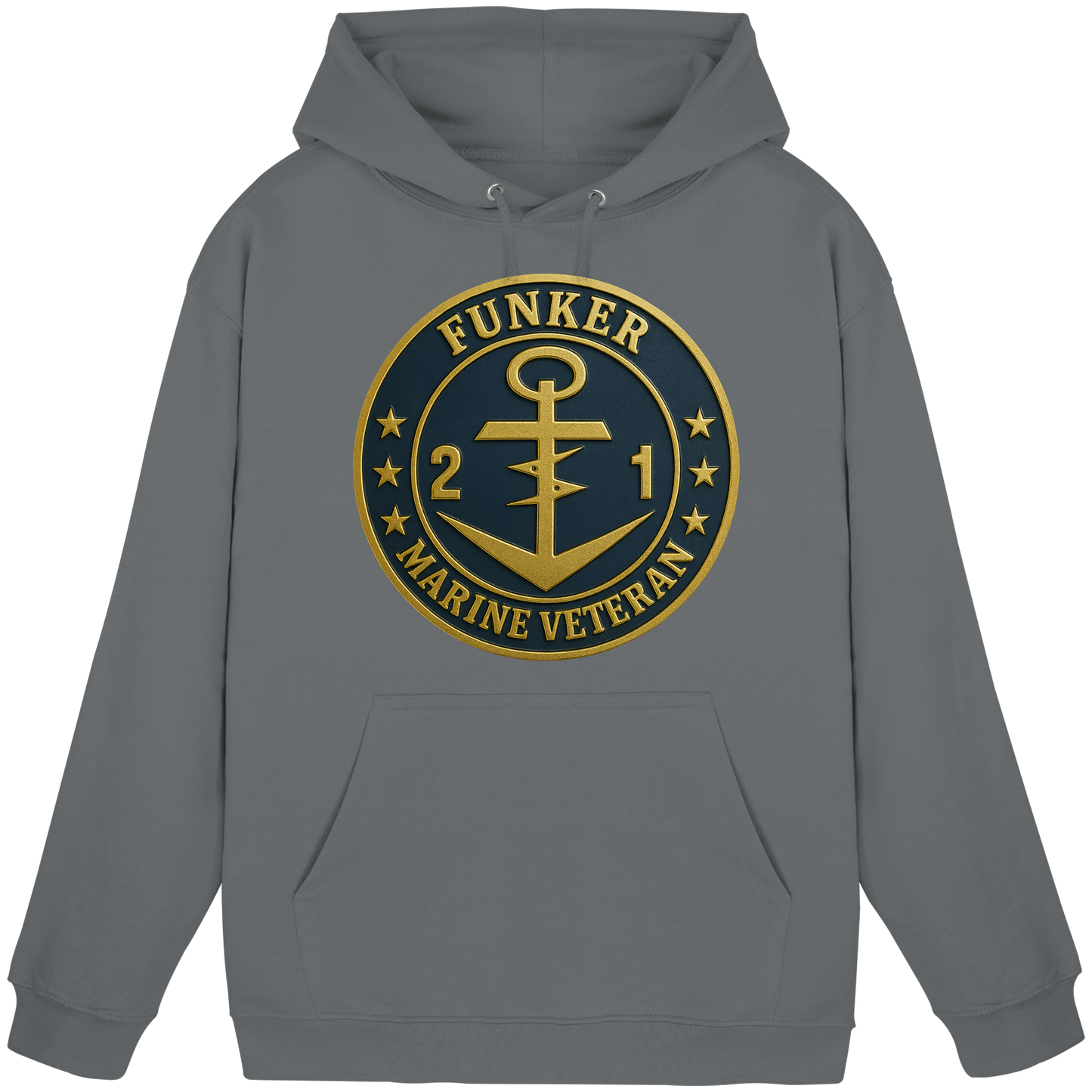 Marine Veteran 21er FUNKER - Metalleffekt - Basic Unisex Hoodie