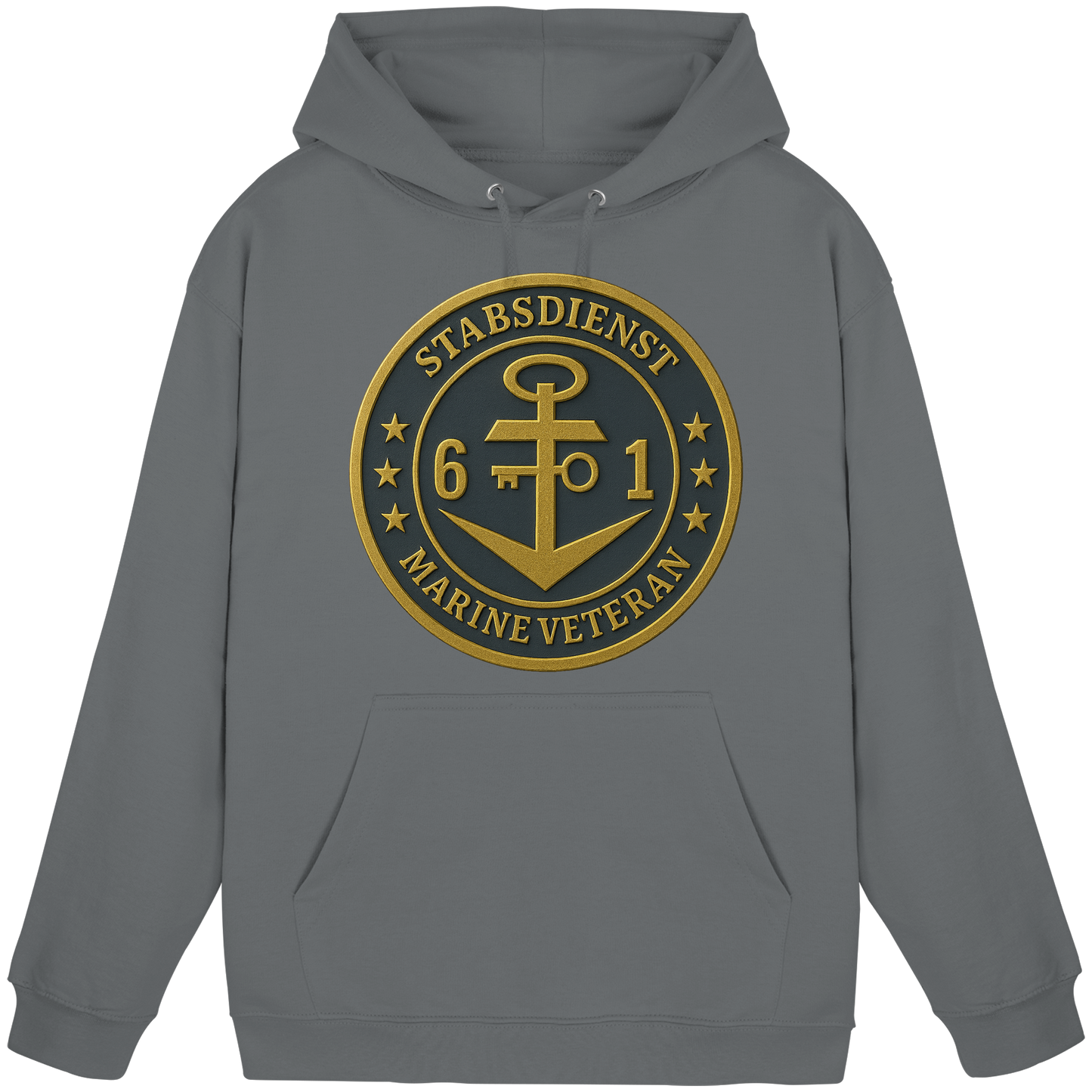 Marine Veteran 61er STABSDIENST - Metalleffekt - Basic Unisex Hoodie