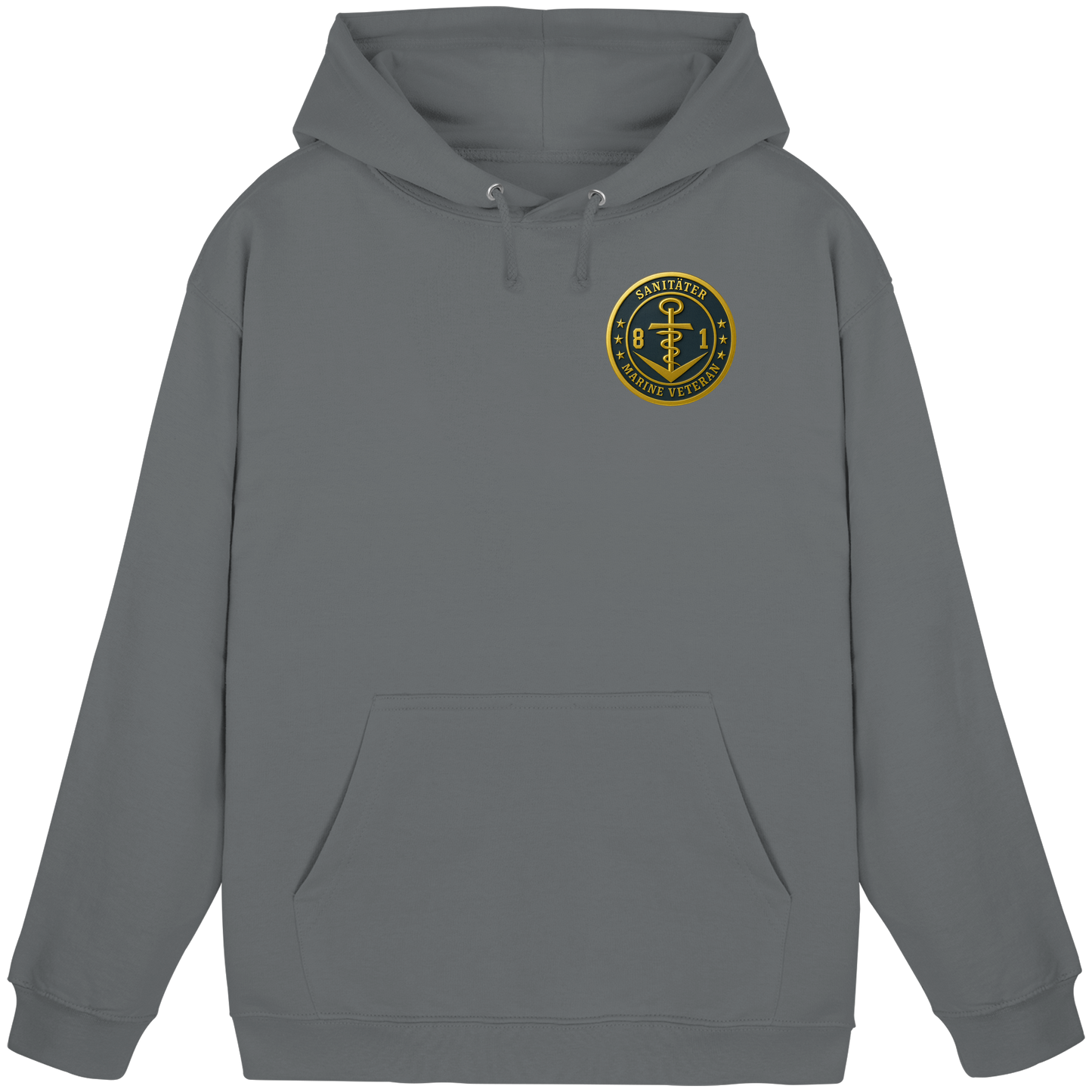 Marine Veteran 81er SANITÄTER - Metalleffekt - Basic Unisex Hoodie