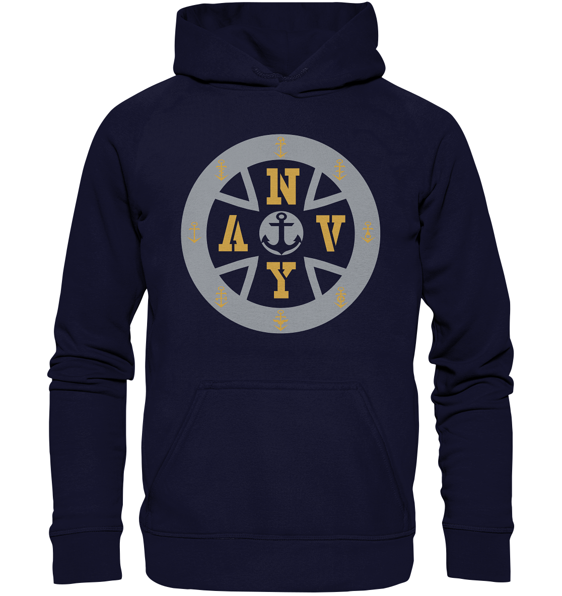 Logo Navy m. Verwendungsreihen - Basic Unisex Hoodie XL