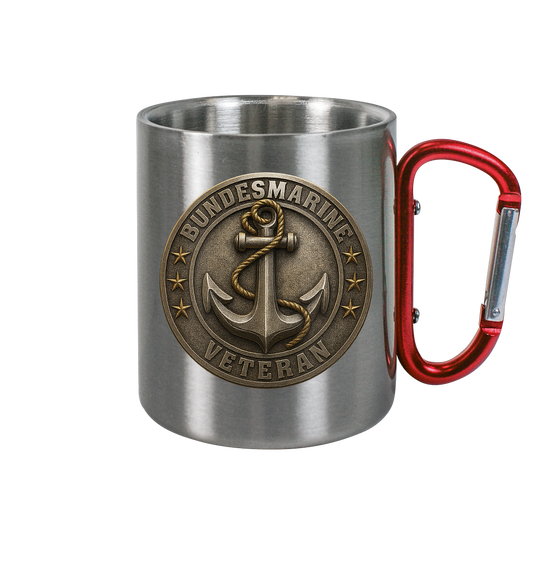 Logo BUNDESMARINE - Metalleffekt - Edelstahl Tasse