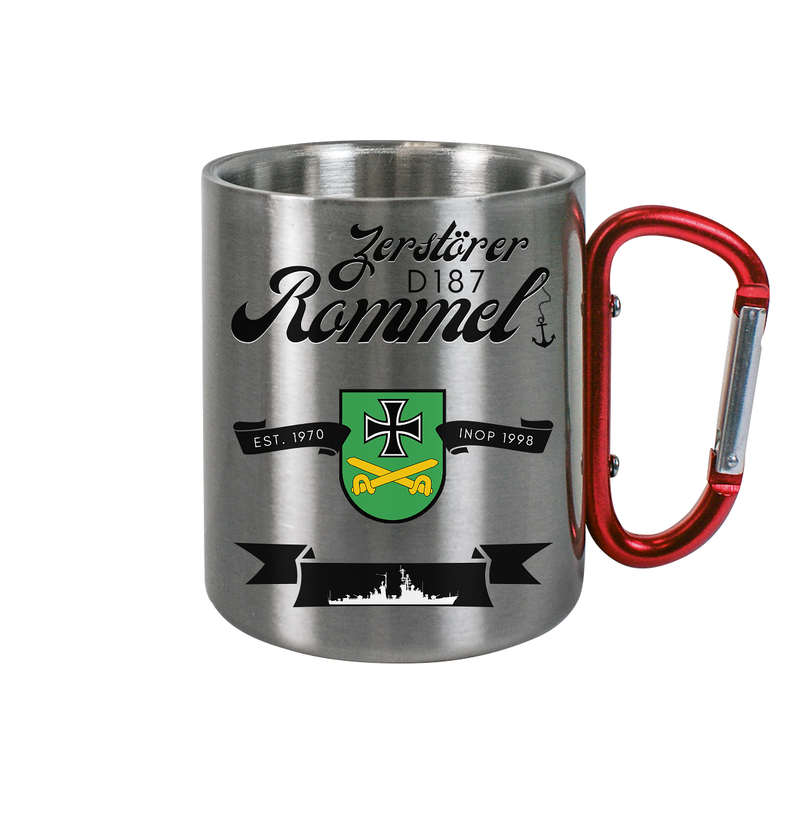 Zerstörer D187 ROMMEL EST. 1970 - Edelstahl Tasse