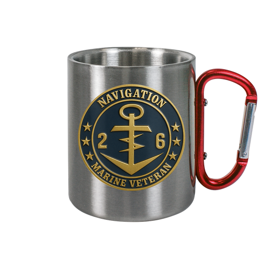 Marine Veteran 26er NAVIGATION - Metalleffekt  - Edelstahl Tasse