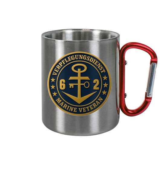 Marine Veteran 62er VERPFLEGUNGSDIENST - Metalleffekt  - Edelstahl Tasse