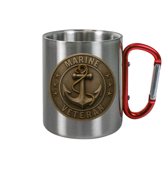 Marine Veteran  - Metalleffekt - Edelstahl Tasse