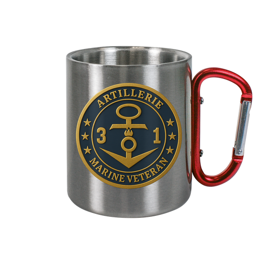 Marine Veteran 31er ARTILLERIE - Metalleffekt - Edelstahl Tasse