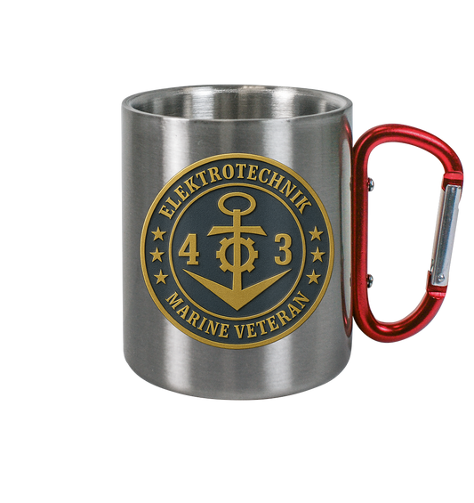 Marine Veteran 43er ELEKTROTECHNIK - Metalleffekt  - Edelstahl Tasse