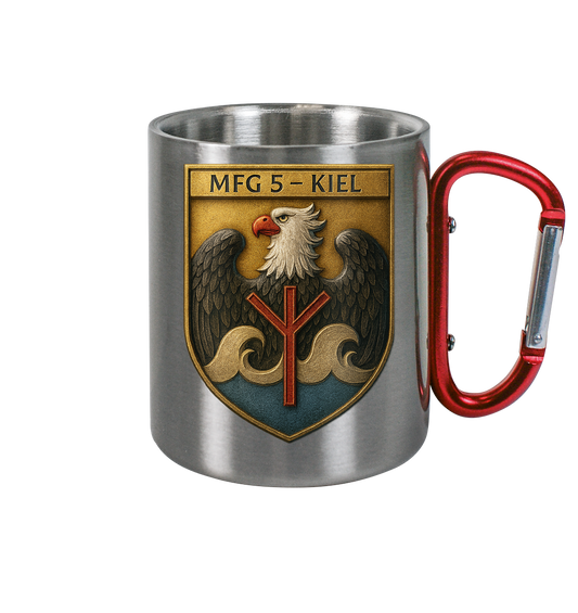 Wappen MFG5 - KIEL - Metalleffekt - Edelstahl Tasse