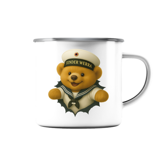 Teddy Tender WERRA  - Emaille Tasse (Silber)