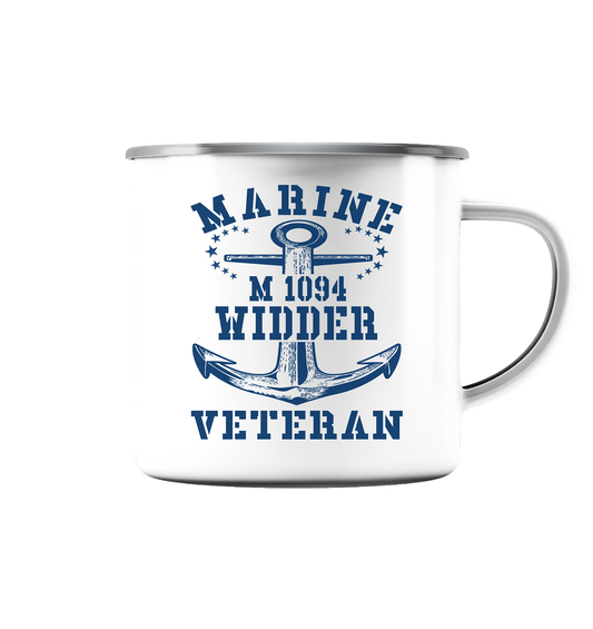 Marine Veteran M1094 WIDDER - Emaille Tasse (Silber)