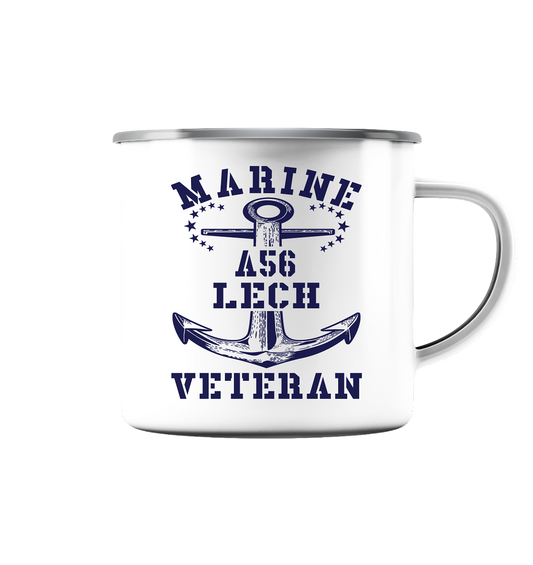 Tender A56 LECH Marine Veteran - Emaille Tasse (Silber)
