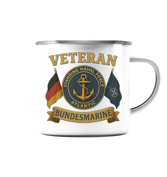 Veteran BUNDESMARINE - SNFL - Emaille Tasse (Silber)