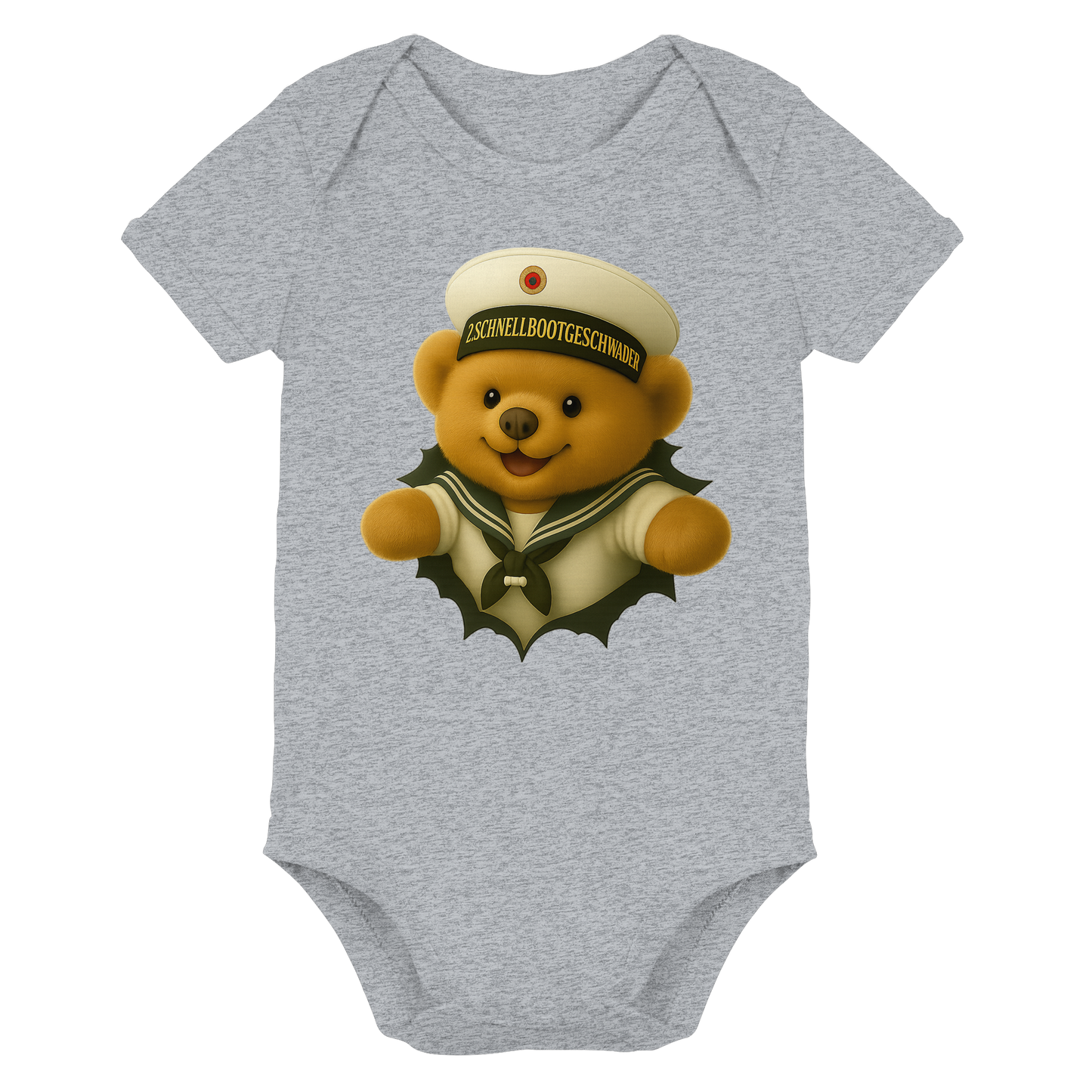 Teddy 2. SCHNELLBOOTGESCHWADER - Organic Baby Bodysuit