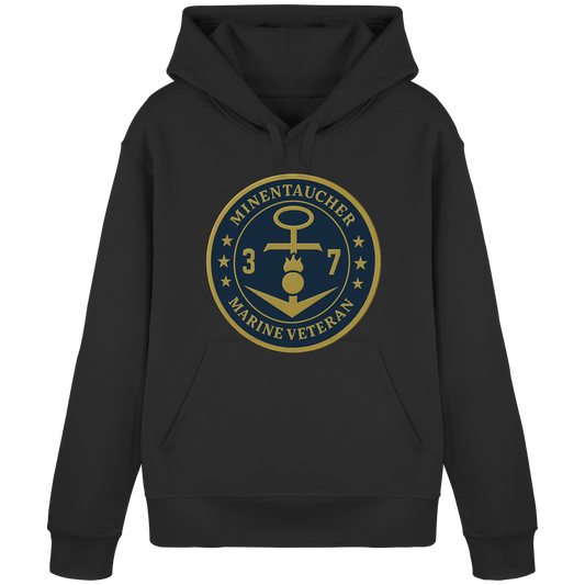 Marine Veteran 37er MINENTAUCHER - Metalleffekt - Organic Basic Hoodie