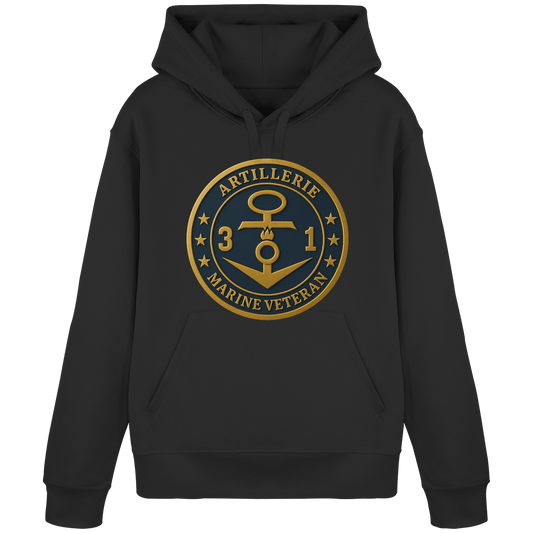 Marine Veteran 31er ARTILLERIE - Metalleffekt - Organic Basic Hoodie