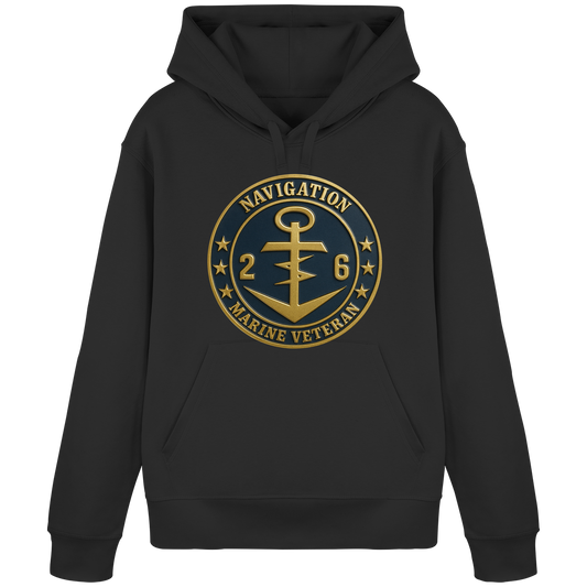 Marine Veteran 26er NAVIGATION - Metalleffekt - Organic Basic Hoodie