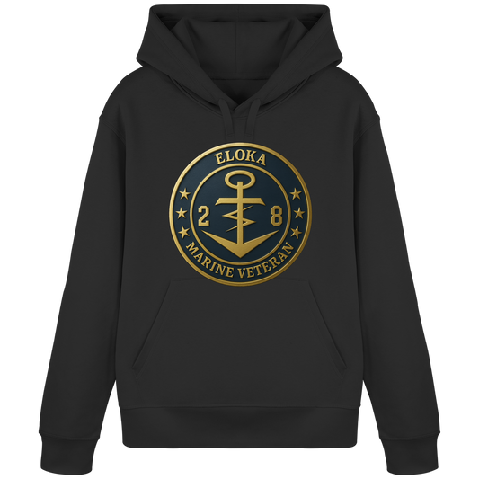 Marine Veteran 28er ELOKA - Metalleffekt - Organic Basic Hoodie