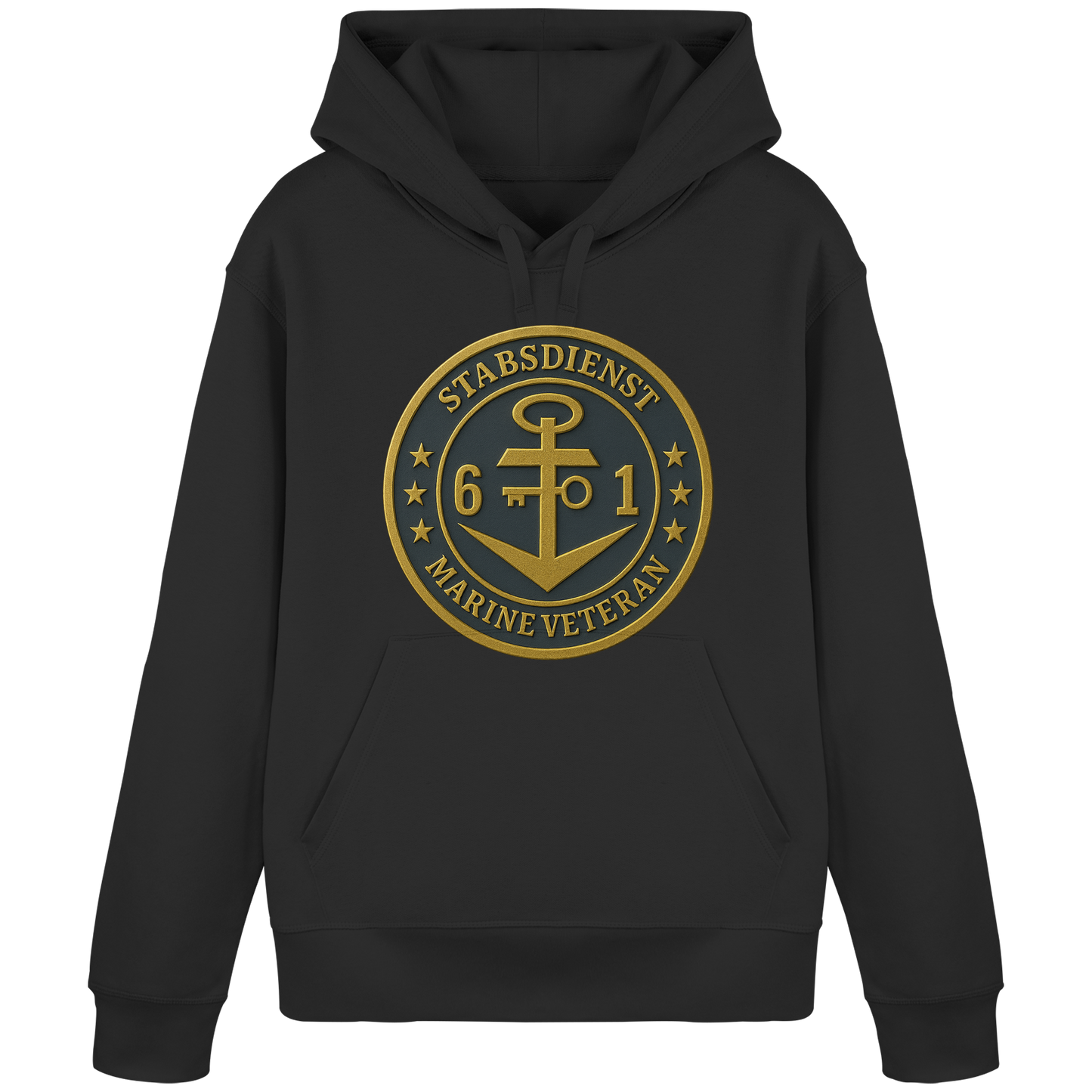 Marine Veteran 61er STABSDIENST - Metalleffekt - Organic Basic Hoodie