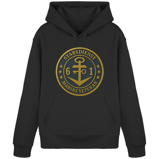 Marine Veteran 61er STABSDIENST - Metalleffekt - Organic Basic Hoodie