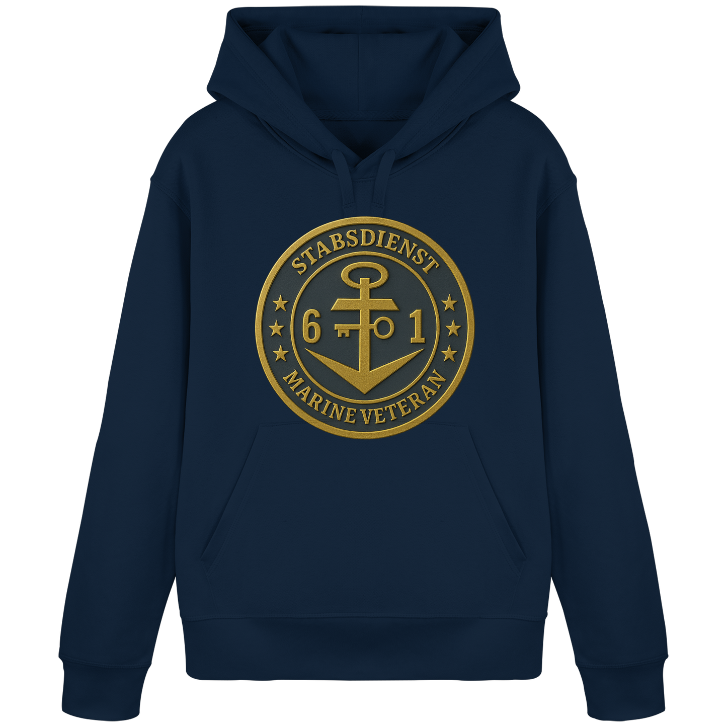 Marine Veteran 61er STABSDIENST - Metalleffekt - Organic Basic Hoodie